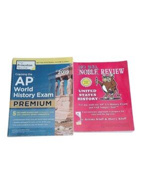 Princeton Review AP World History Premium + No Bull U.S. History Test Prep Books